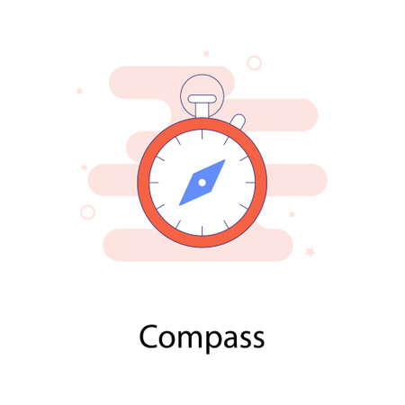Compass vector Fill Outline with background   icon style illustration. EPS 10 fileのイラスト素材