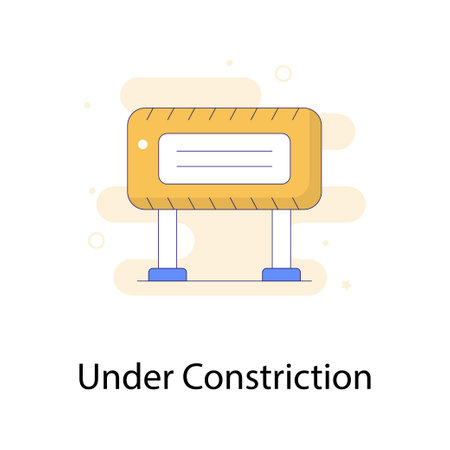 Under Constriction vector Fill Outline with background   icon style illustration. EPS 10 fileのイラスト素材