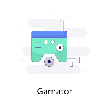 Generator vector Fill Outline with background   icon style illustration. EPS 10 fileのイラスト素材