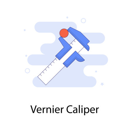 Vernier Caliper vector Fill Outline with background   icon style illustration. EPS 10 fileのイラスト素材