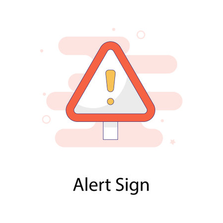Alert Sign vector Fill Outline with background   icon style illustration. EPS 10 fileのイラスト素材