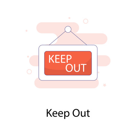 Keep Out vector Fill Outline with background   icon style illustration. EPS 10 fileのイラスト素材