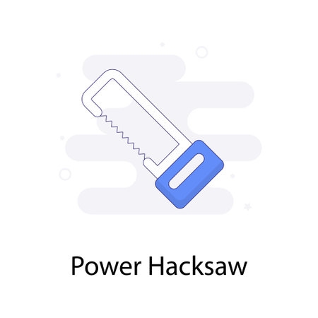 Power Hacksaw vector Fill Outline with background   icon style illustration. EPS 10 fileのイラスト素材
