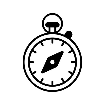 Compass vector Solid   icon style illustration. EPS 10 fileのイラスト素材