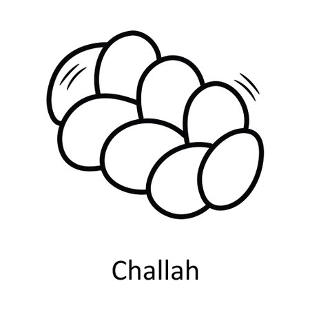 Challah vector outline Icon Design illustration. Bakery Symbol on White background EPS 10 Fileのイラスト素材