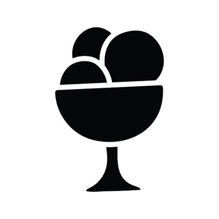 Ice cream vector solid Icon Design illustration. Bakery Symbol on White background EPS 10 Fileのイラスト素材
