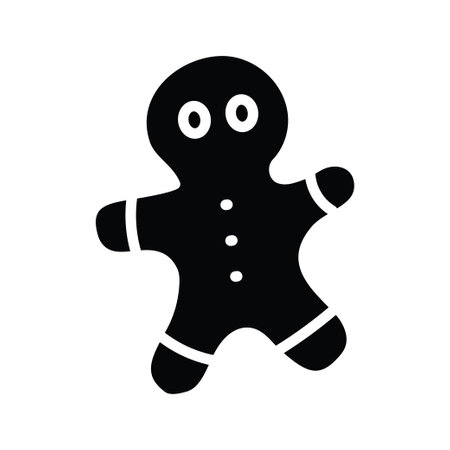 Ginger Bread vector solid Icon Design illustration. Bakery Symbol on White background EPS 10 Fileのイラスト素材