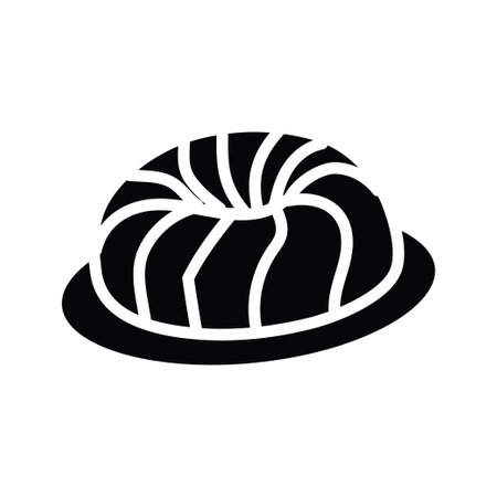 Pudding vector solid Icon Design illustration. Bakery Symbol on White background EPS 10 Fileのイラスト素材