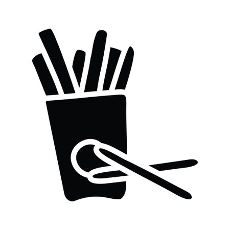 Fries vector solid Icon Design illustration. Bakery Symbol on White background EPS 10 Fileのイラスト素材