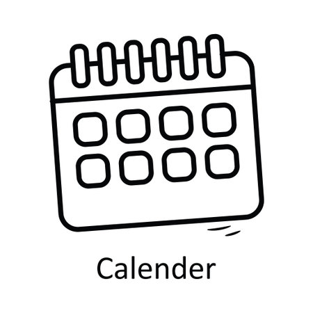 Calendar vector outline Icon Design illustration. Business Symbol on White background EPS 10 Fileのイラスト素材