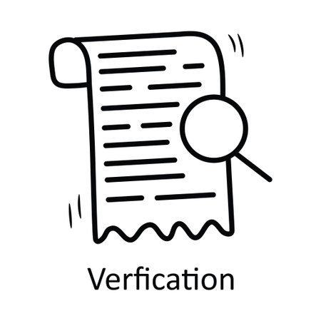 verification vector outline Icon Design illustration. Business Symbol on White background EPS 10 Fileのイラスト素材