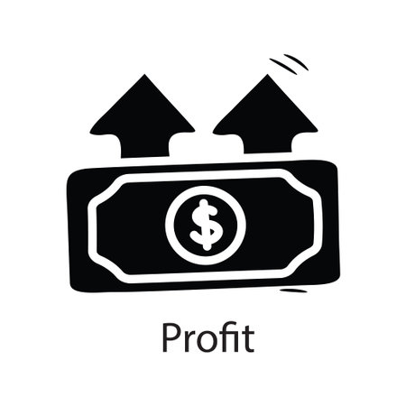 Profit vector solid Icon Design illustration. Business Symbol on White background EPS 10 Fileのイラスト素材
