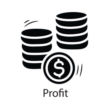 Profit vector solid Icon Design illustration. Business Symbol on White background EPS 10 Fileのイラスト素材
