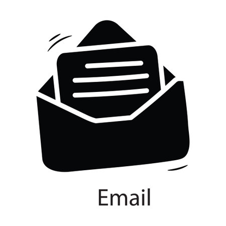 Email vector solid Icon Design illustration. Business Symbol on White background EPS 10 Fileのイラスト素材