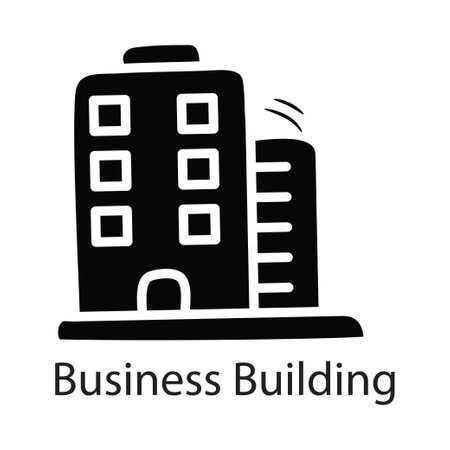 Business Building vector solid Icon Design illustration. Business Symbol on White background EPS 10 Fileのイラスト素材