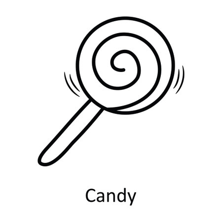 Candy vector outline Icon Design illustration. Christmas Symbol on White background EPS 10 Fileのイラスト素材