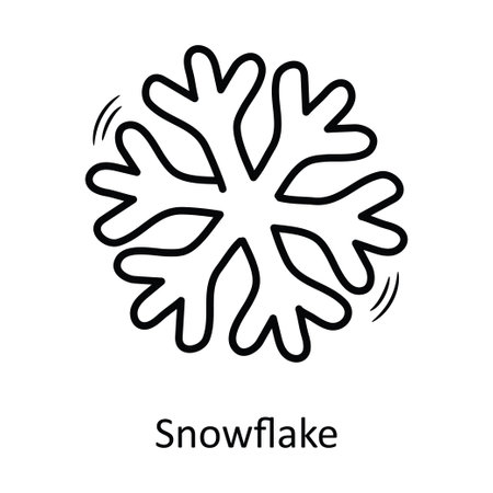 Snowflake vector outline Icon Design illustration. Christmas Symbol on White background EPS 10 Fileのイラスト素材