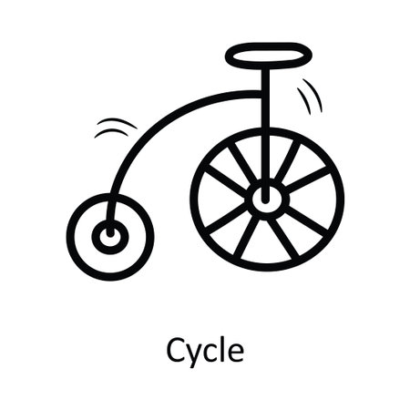 Cycle vector outline Icon Design illustration. Entertainment Symbol on White background EPS 10 Fileのイラスト素材