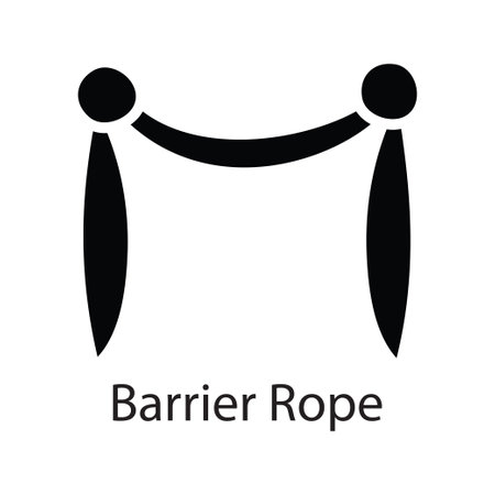 Barrier Rope vector solid Icon Design illustration. Entertainment Symbol on White background EPS 10 Fileのイラスト素材