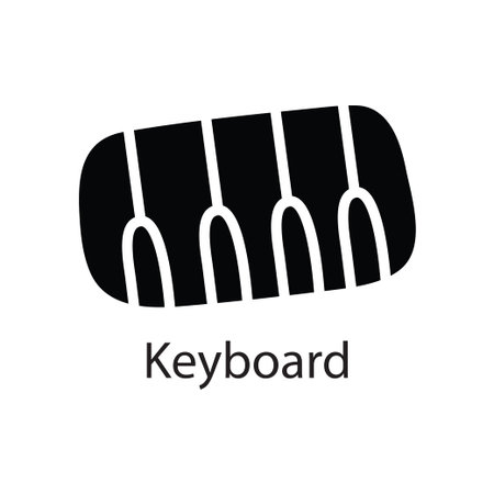 Keyboard vector solid Icon Design illustration. Entertainment Symbol on White background EPS 10 File