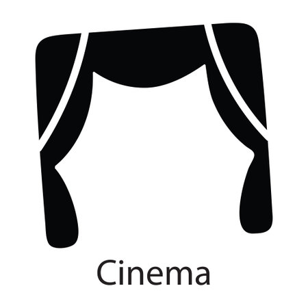 Cinema vector solid Icon Design illustration. Entertainment Symbol on White background EPS 10 Fileのイラスト素材
