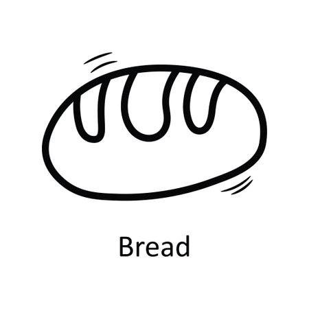 Bread vector outline Icon Design illustration. Food and Drinks Symbol on White background EPS 10 Fileのイラスト素材