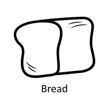 Bread vector outline Icon Design illustration. Food and Drinks Symbol on White background EPS 10 Fileのイラスト素材