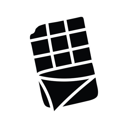 Chocolate vector solid Icon Design illustration. Food and Drinks Symbol on White background EPS 10 Fileのイラスト素材