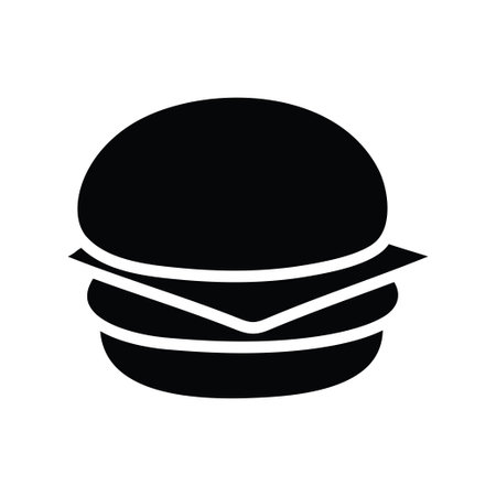 Burger vector solid Icon Design illustration. Food and Drinks Symbol on White background EPS 10 Fileのイラスト素材