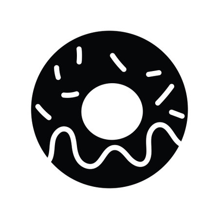 Donuts vector solid Icon Design illustration. Food and Drinks Symbol on White background EPS 10 Fileのイラスト素材
