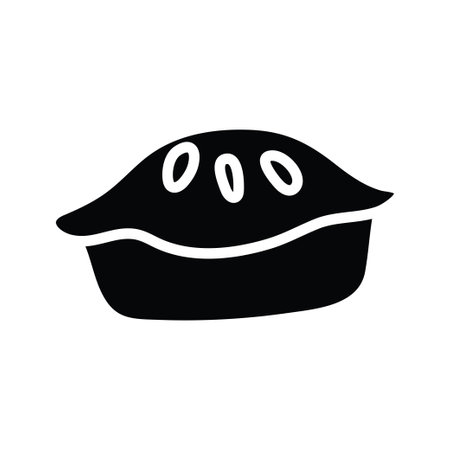 Pie vector solid Icon Design illustration. Food and Drinks Symbol on White background EPS 10 Fileのイラスト素材