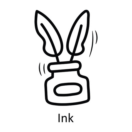 Ink Vector Outline Icon Design illustration. Medieval Symbol on White background EPS 10 Fileのイラスト素材