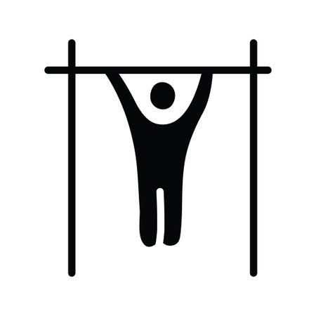 Pull ups vector solid Icon Design illustration. Olympic Symbol on White background EPS 10 Fileのイラスト素材