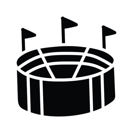 Stadium vector solid Icon Design illustration. Olympic Symbol on White background EPS 10 Fileのイラスト素材