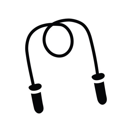 Skipping Rope vector solid Icon Design illustration. Olympic Symbol on White background EPS 10 Fileのイラスト素材