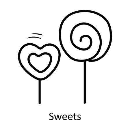 Sweets vector outline Icon Design illustration. Party and Celebrate Symbol on White background EPS 10 Fileのイラスト素材