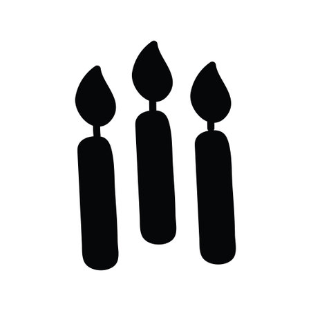 Candles vector solid Icon Design illustration. Party and Celebrate Symbol on White background EPS 10 Fileのイラスト素材