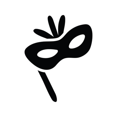 Mask vector solid Icon Design illustration. Party and Celebrate Symbol on White background EPS 10 Fileのイラスト素材