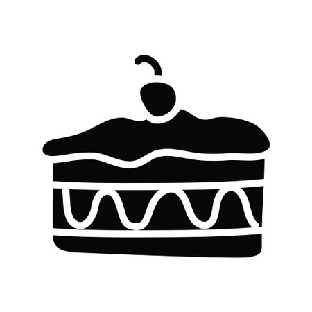 Pastry vector solid Icon Design illustration. Party and Celebrate Symbol on White background EPS 10...