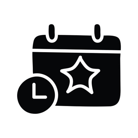 Calendar Mark vector solid Icon Design illustration. Party and Celebrate Symbol on White background EPS 10 Fileのイラスト素材