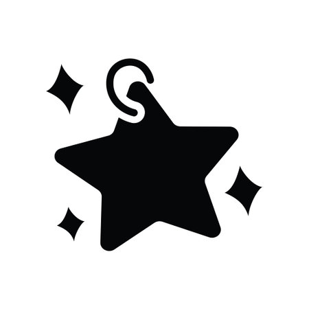 Star Hanging vector solid Icon Design illustration. Party and Celebrate Symbol on White background EPS 10 Fileのイラスト素材