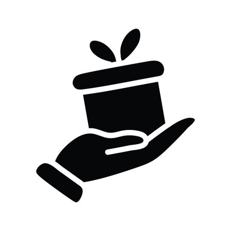 Present vector solid Icon Design illustration. Party and Celebrate Symbol on White background EPS 10 Fileのイラスト素材