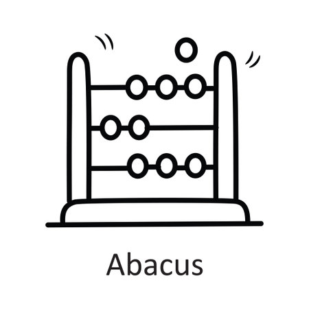 Abacus vector outline Icon Design illustration. Stationery Symbol on White background EPS 10 Fileのイラスト素材