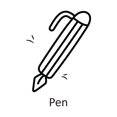Pen vector outline Icon Design illustration. Stationery Symbol on White background EPS 10 Fileのイラスト素材