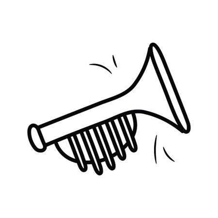 Trumpet vector outline Icon Design illustration. Toys Symbol on White background EPS 10 Fileのイラスト素材