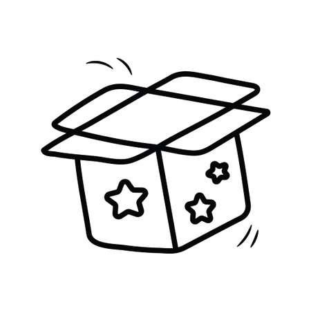 Toy Box vector outline Icon Design illustration. Toys Symbol on White background EPS 10 Fileのイラスト素材