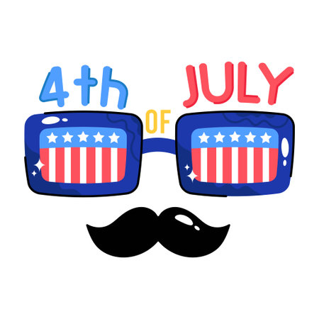 Glasses doodle vector colorful Stickers icon . EPS 10 fileのイラスト素材
