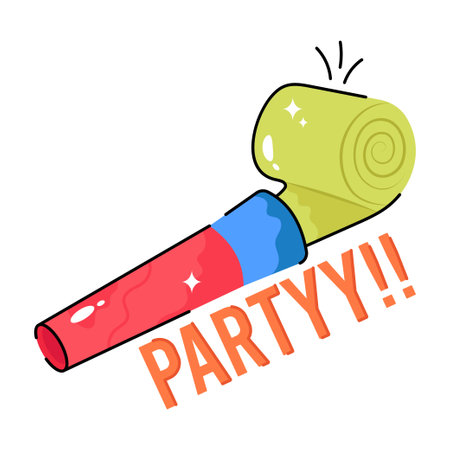 Blower doodle vector Colorful Stickers . EPS 10 fileのイラスト素材