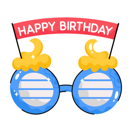 Party Glasses doodle vector Colorful Stickers . EPS 10 fileのイラスト素材