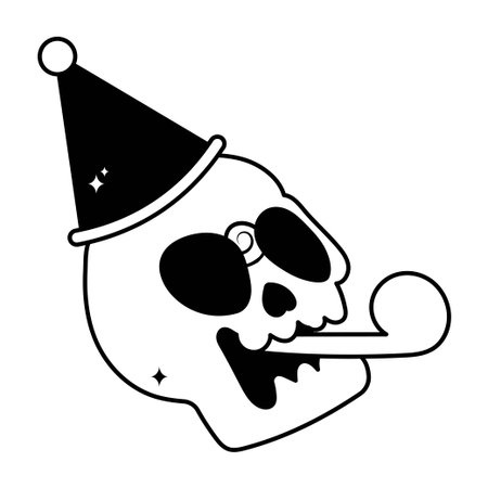 Celebration doodle vector Solid Stickers . EPS 10 fileのイラスト素材